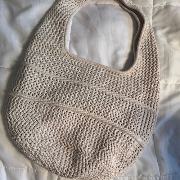 🤍 NWOT Lululemon Cotton Crochet Shoulder Bag 7L Light Ivory - Picture 11 of 11